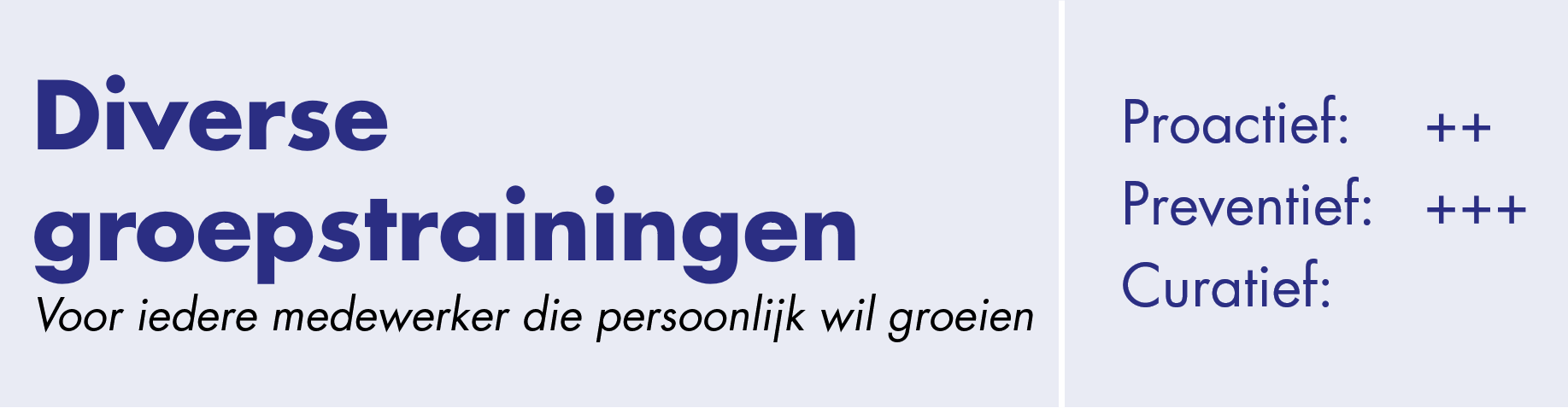 Diverse groepstrainingen